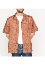 Naked and Famous Aloha Shirt PE23 Naked and Famous Flora Sketches Red