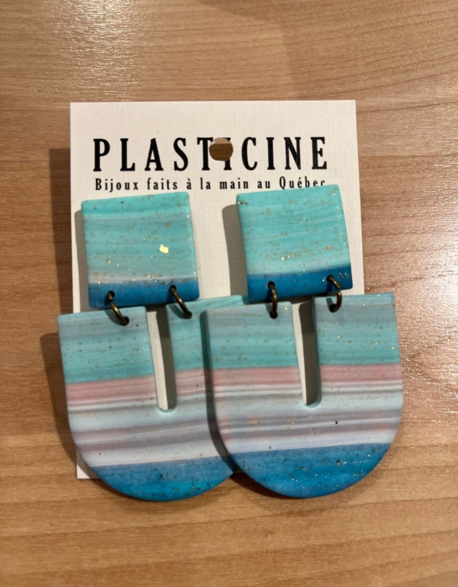 Plasticine Boucles d'oreilles Laurie Plasticine Lignes Pastels