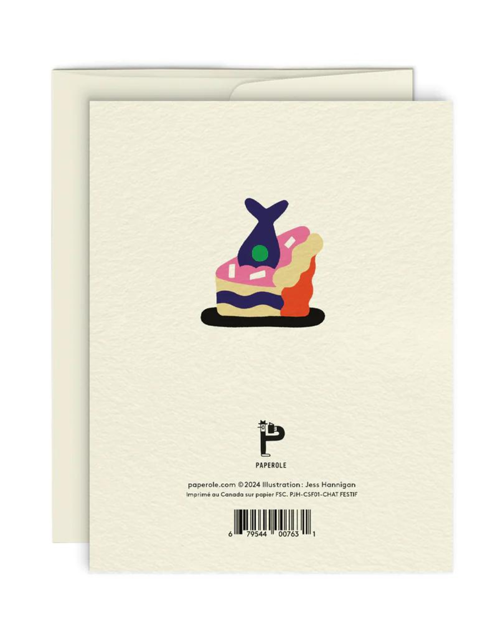 Paperole Carte de souhait Paperole Chat Festif