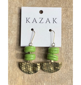 Kazak Boucles d'oreilles Centaurée Kazak Lime