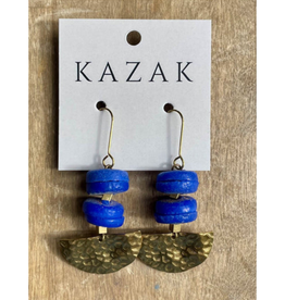 Kazak Boucles d'oreilles Centaurée Kazak Cobalt