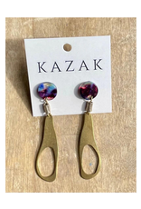 Kazak Boucles d'oreilles Aurore Boréale Kazak