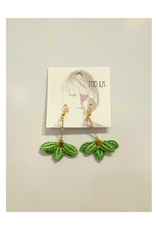 This Ilk Boucles d'oreilles Petalum Long This Ilk Pistache & Gold