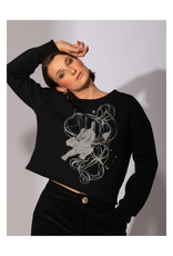 Eve Lavoie Crewneck sérigraphié Street spirit AH2425 Eve Lavoie Noir et Panthère