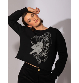 Eve Lavoie Crewneck sérigraphié Street spirit AH2425 Eve Lavoie Noir et Panthère