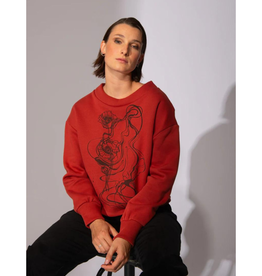 Eve Lavoie Crewneck sérigraphié Street spirit AH2425 Eve Lavoie Terracotta et fleurs