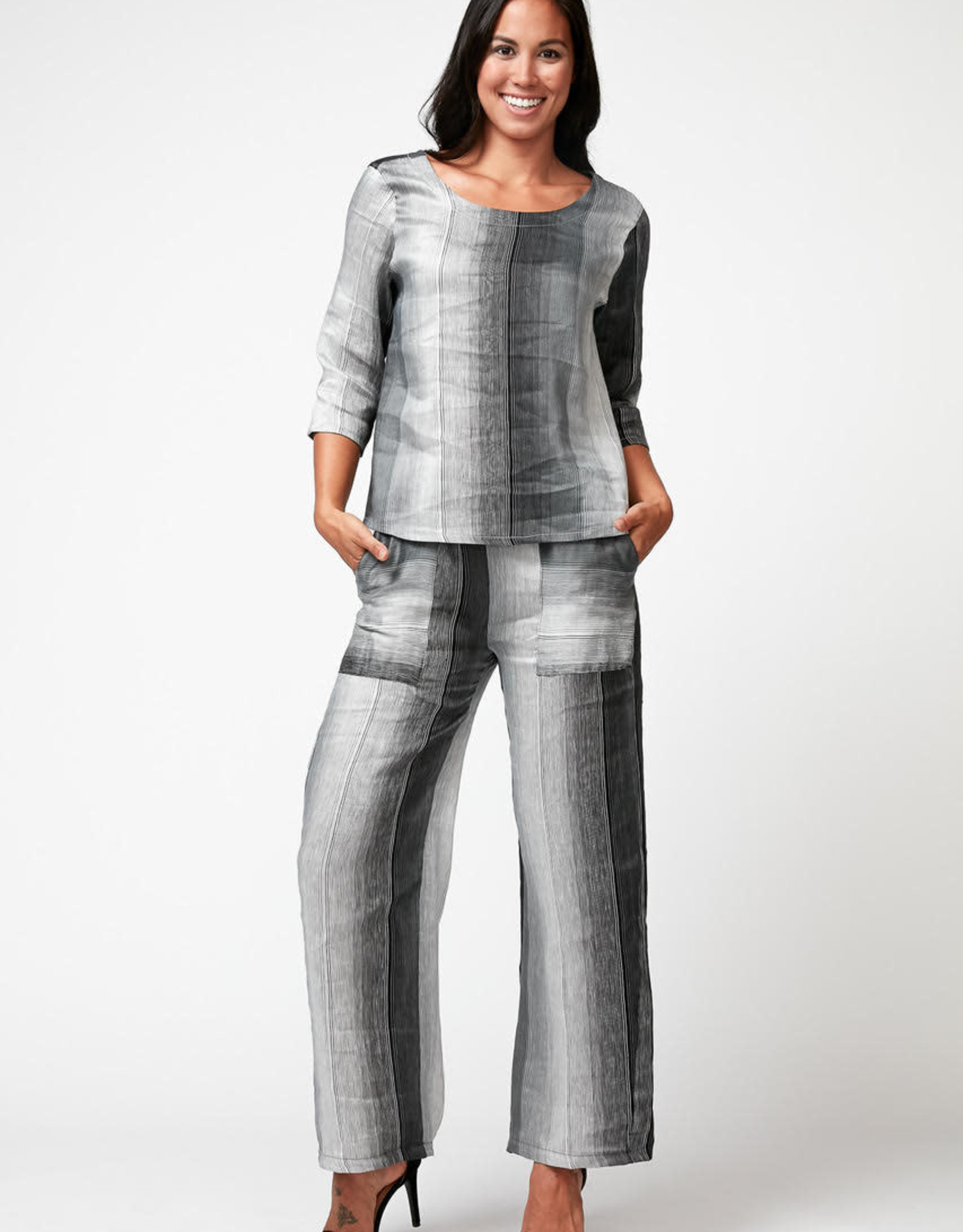 linen striped pants