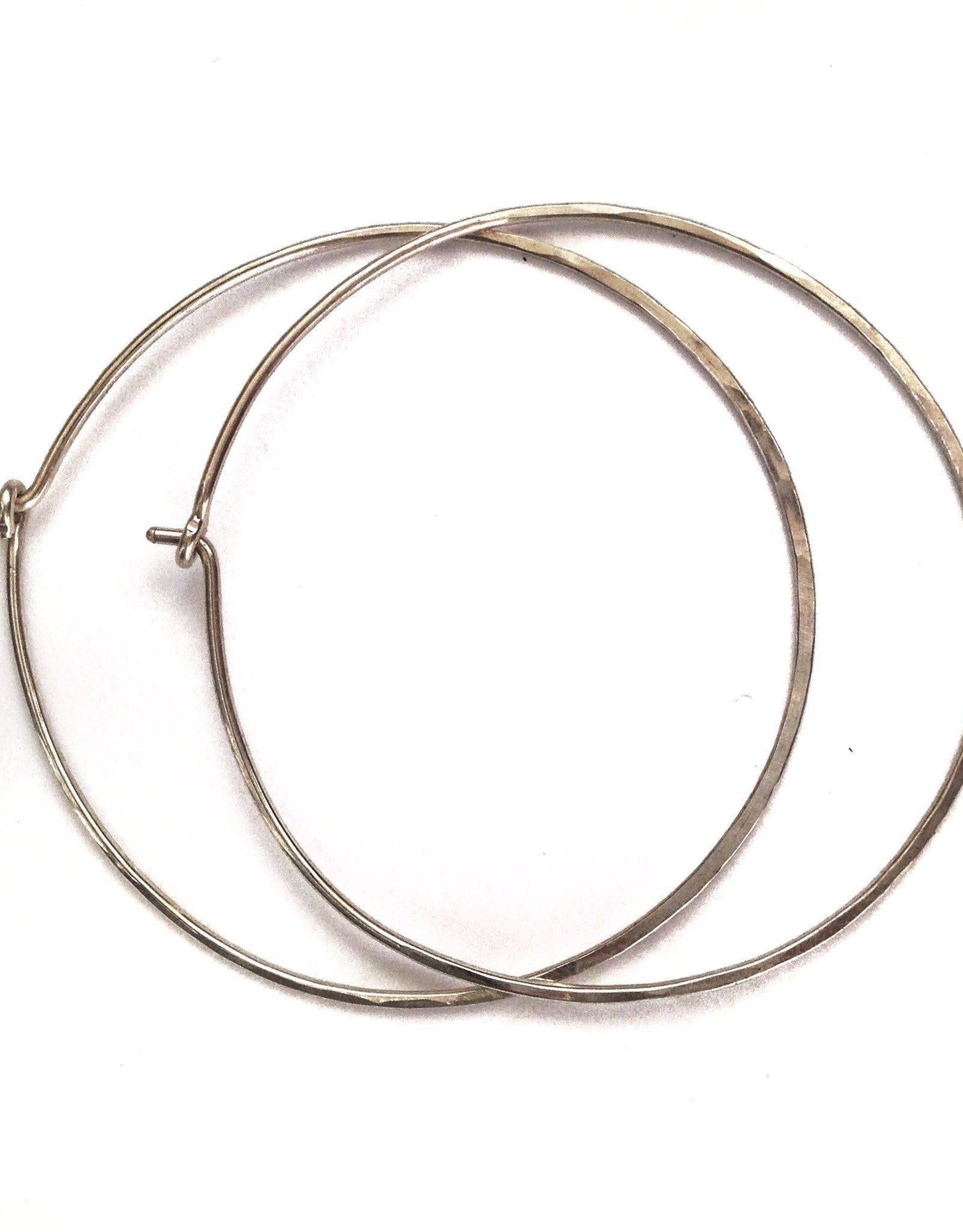 PS Sterling Silver Hoops Large