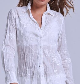 Cino Hydrangea Embroidered Shirt