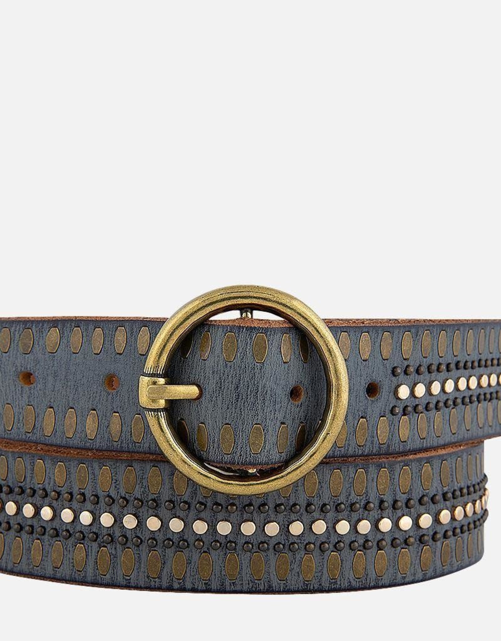 Amsterdam Heritage Leather Belt 35024 Black Studded belt Amsterdam Heritage Leather Belt 35024 Black Studded belt