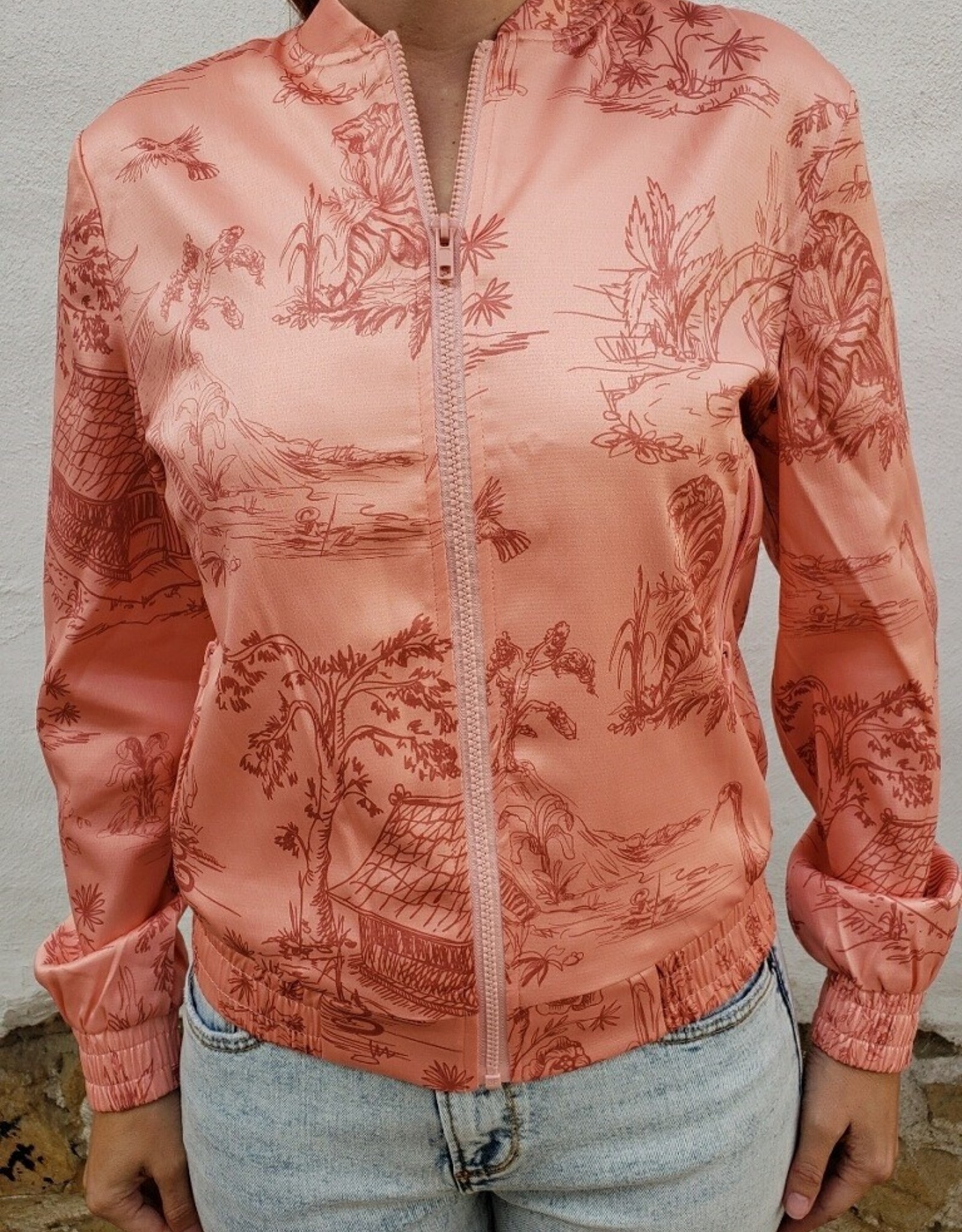 Zhrill Lesley Rose Bomber Lovebird Boutique Jacket 