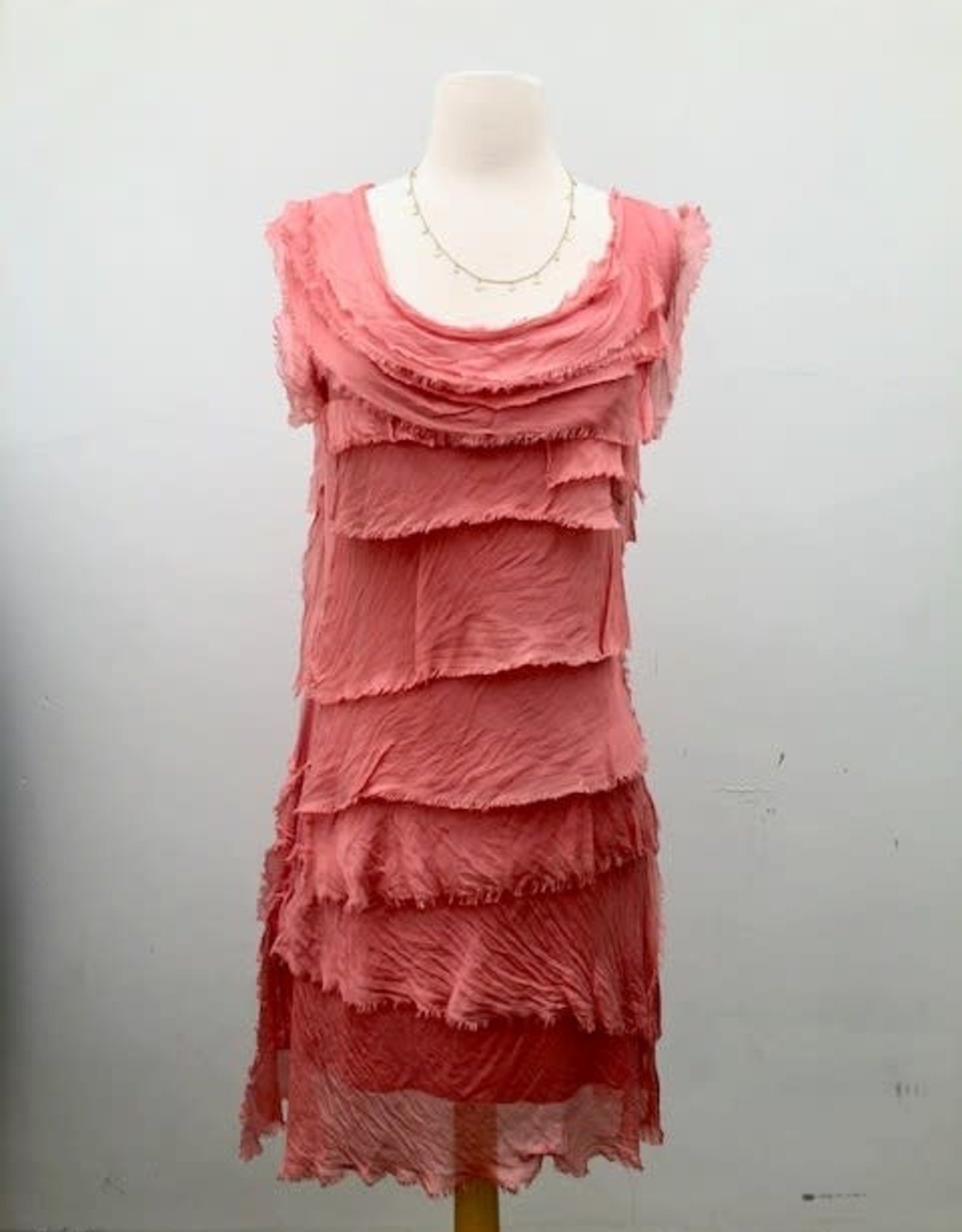 Silk Tiered Ruffle Dress