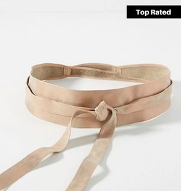 Ada Leather Wrap Belt - Metallic