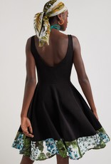 Desigual Floral Border Black Dress