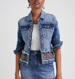 Desigual Denim Jacket With Border