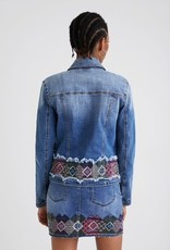 Desigual Denim Jacket With Border