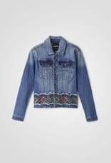 Desigual Denim Jacket With Border