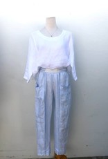 Yuvita Pinstripe Linen Pants