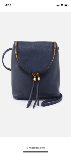 HOBO Fern Zipper Flap Mini Top Grain Leather Crossbody Bag