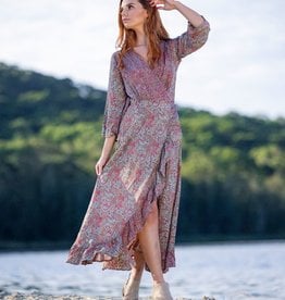 Cienna Holly Long Wrap Dress