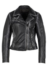 Mauritius  Christy Leather Jacket Black Denim Stars