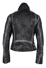 Mauritius Christy Leather Jacket Black Denim Stars