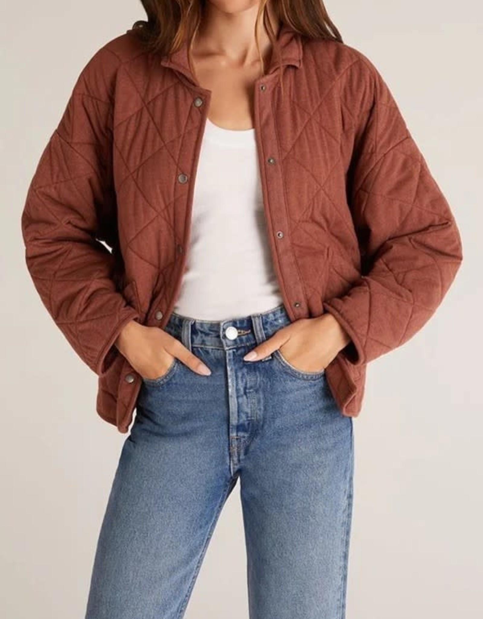 Z Supply Maya Quilted Jacket Whiskey 