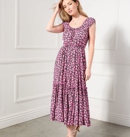 Karen Kane Extended Sleeve Floral Dress