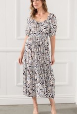 Karen Kane Puff Sleeve Midi Dress