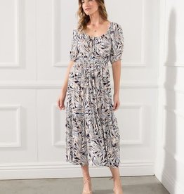 Karen Kane Puff Sleeve Midi Dress