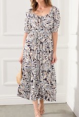 Karen Kane Puff Sleeve Midi Dress