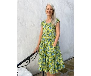 Dress Addict Cotton Dress Lime Floral Print