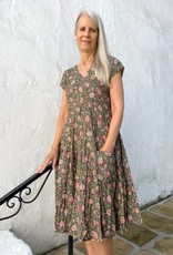 Dress Addict Cotton Dress Taupe Floral Print