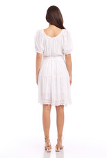 Karen Kane Embroidered Puff Sleeve Dress