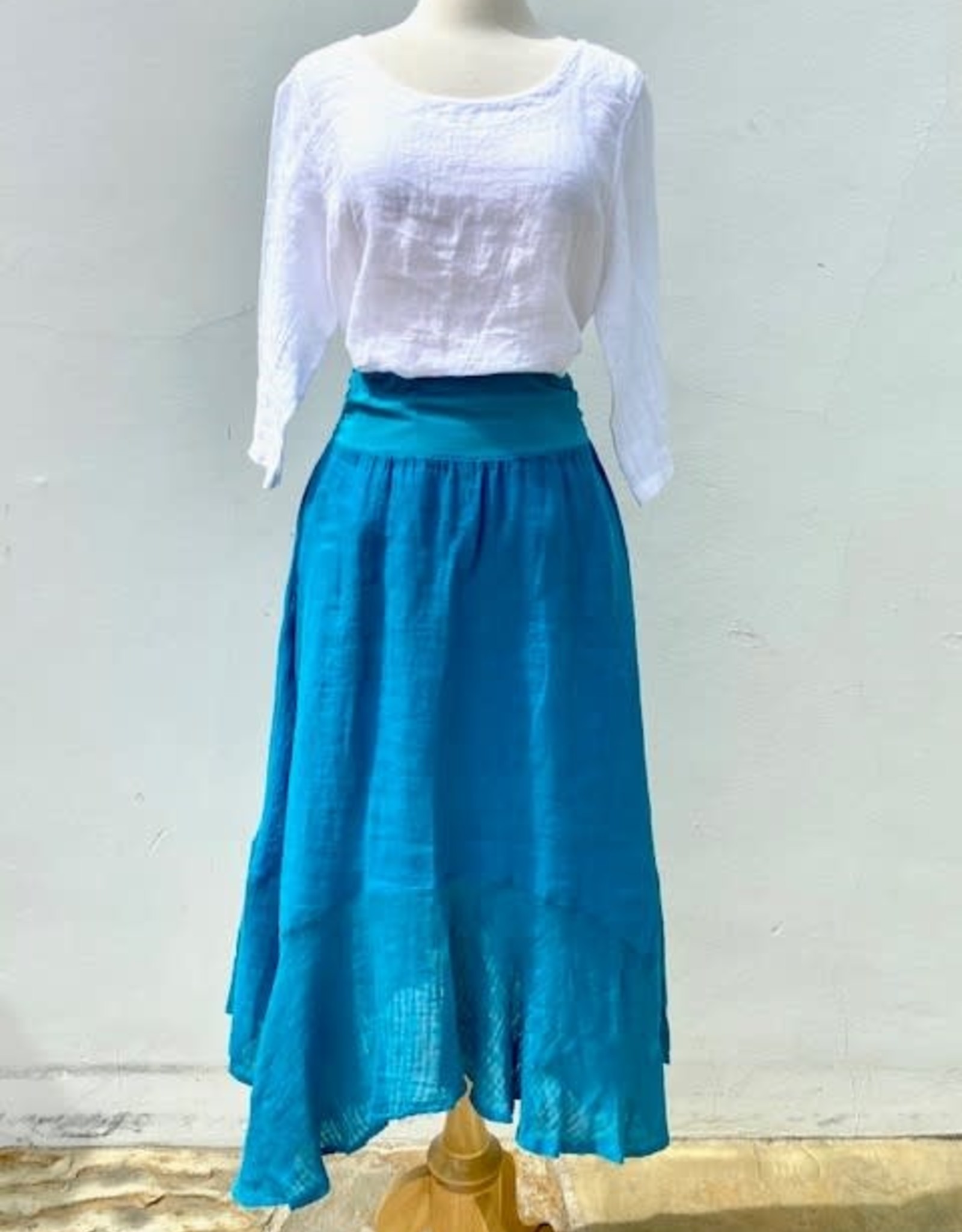 Inizio Linen Sheer Hem Skirt