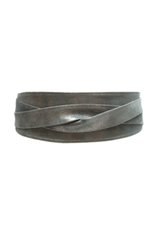 Ada  Metallic Wrap Belt Charcoal Shimmer