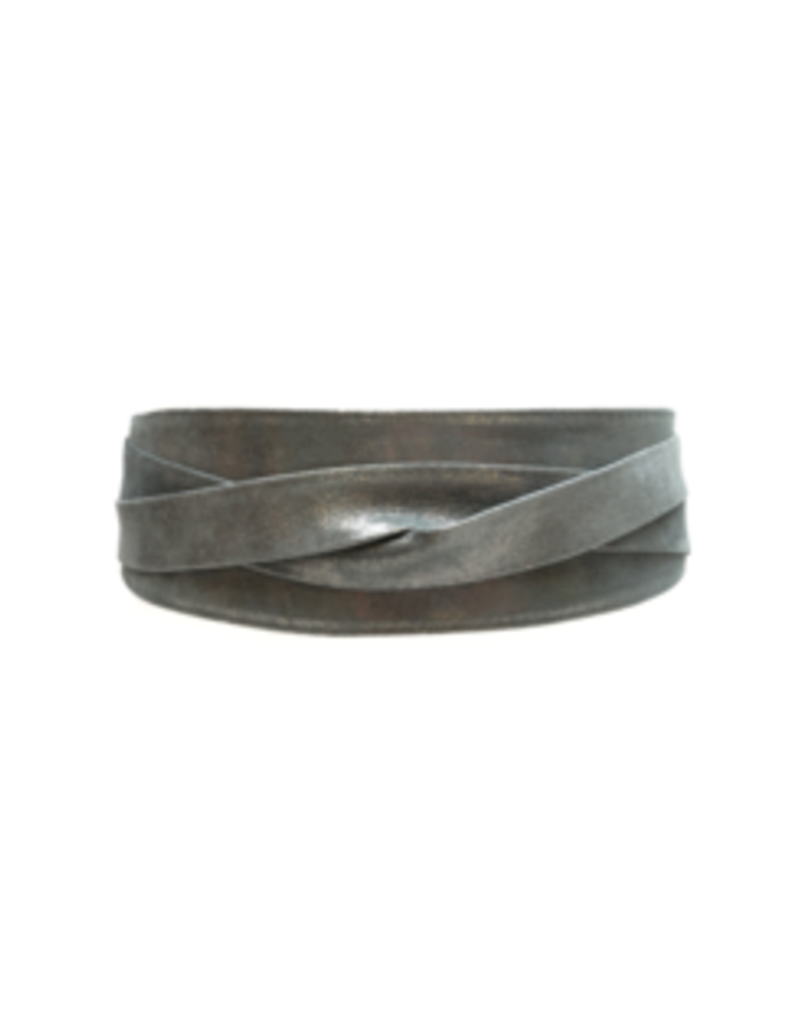 Ada  Metallic Wrap Belt Charcoal Shimmer