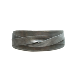 Ada Metallic Wrap Belt Charcoal Shimmer