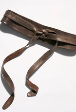 Ada Metallic Leather Wrap Belt
