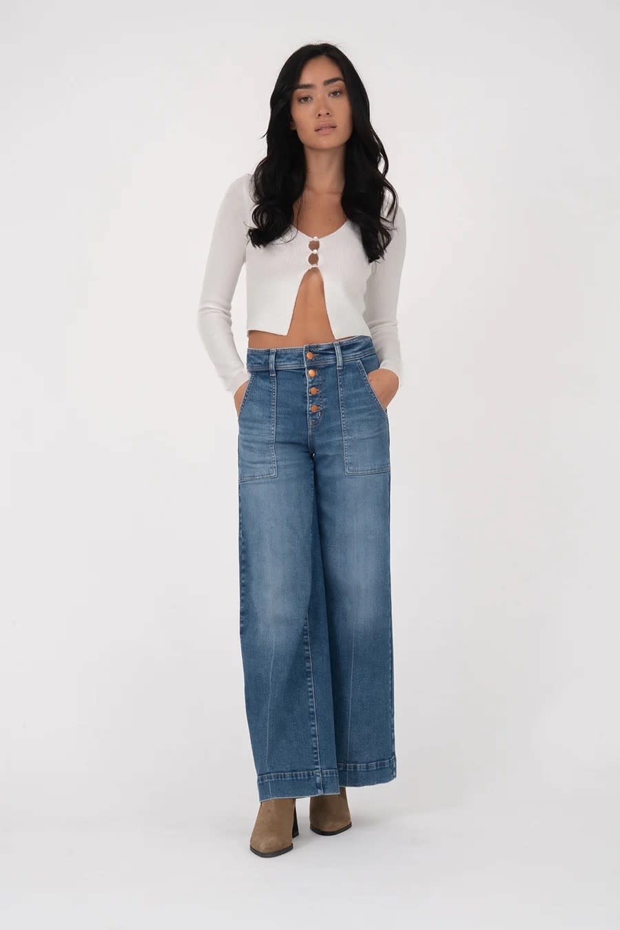 Level 99 Camille Wide Leg Jean Lovebird Boutique