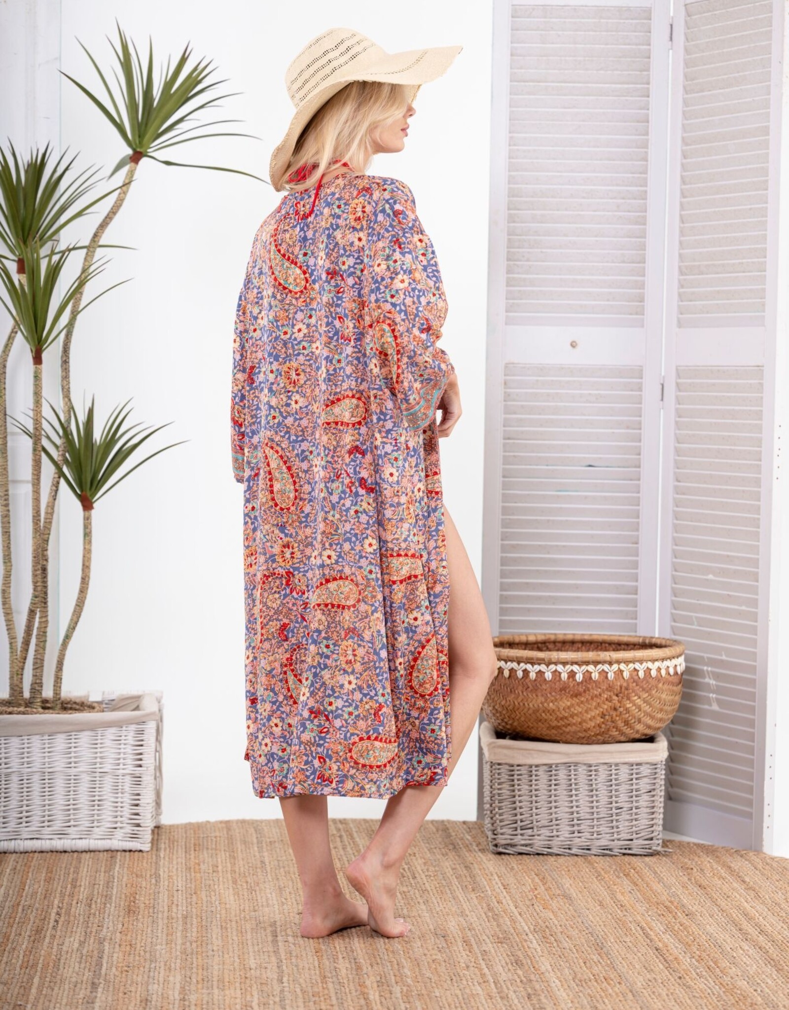 Cienna  Moni Silk Kimono - One Size