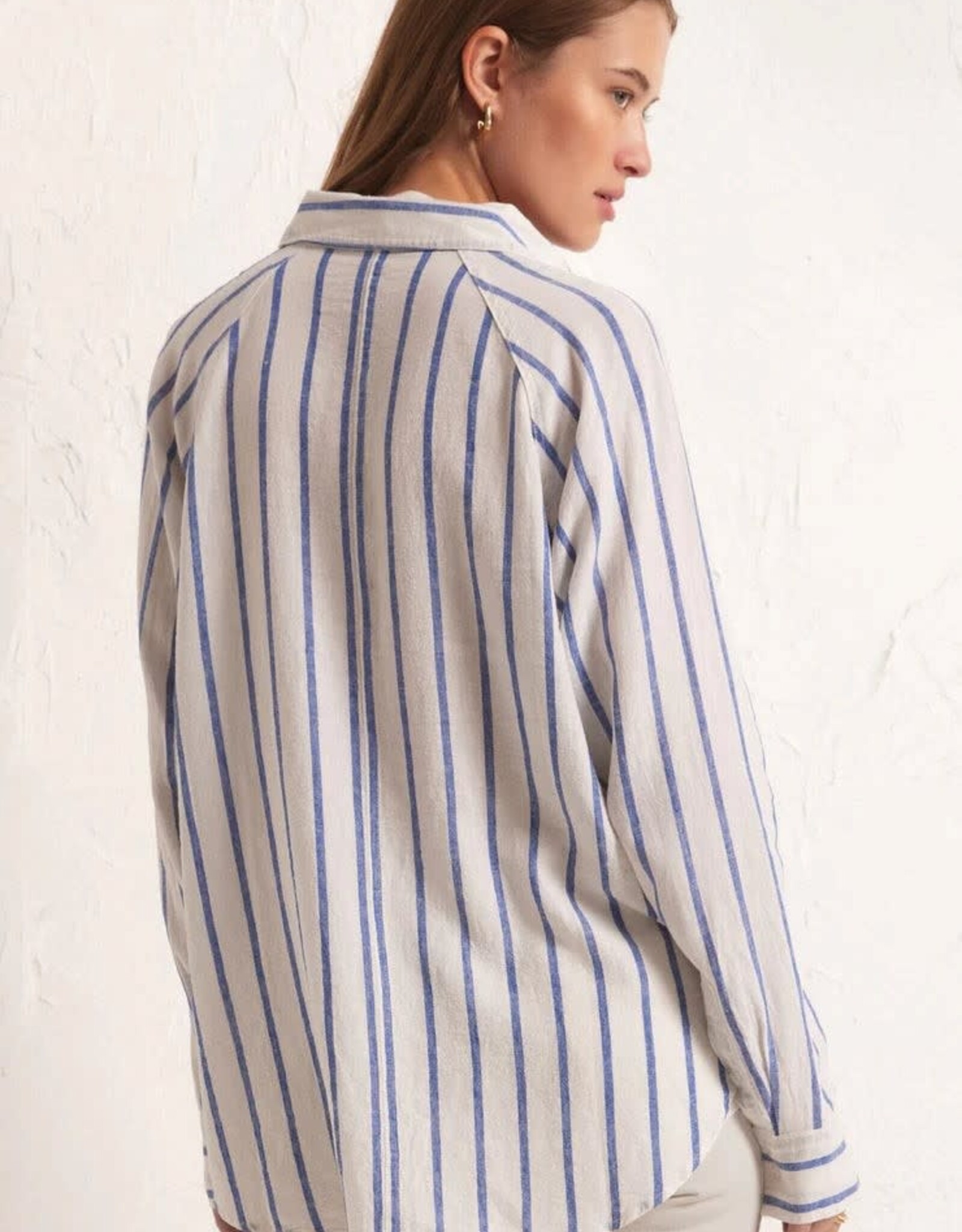 Z Supply Perfect Linen  Stripe Shirt