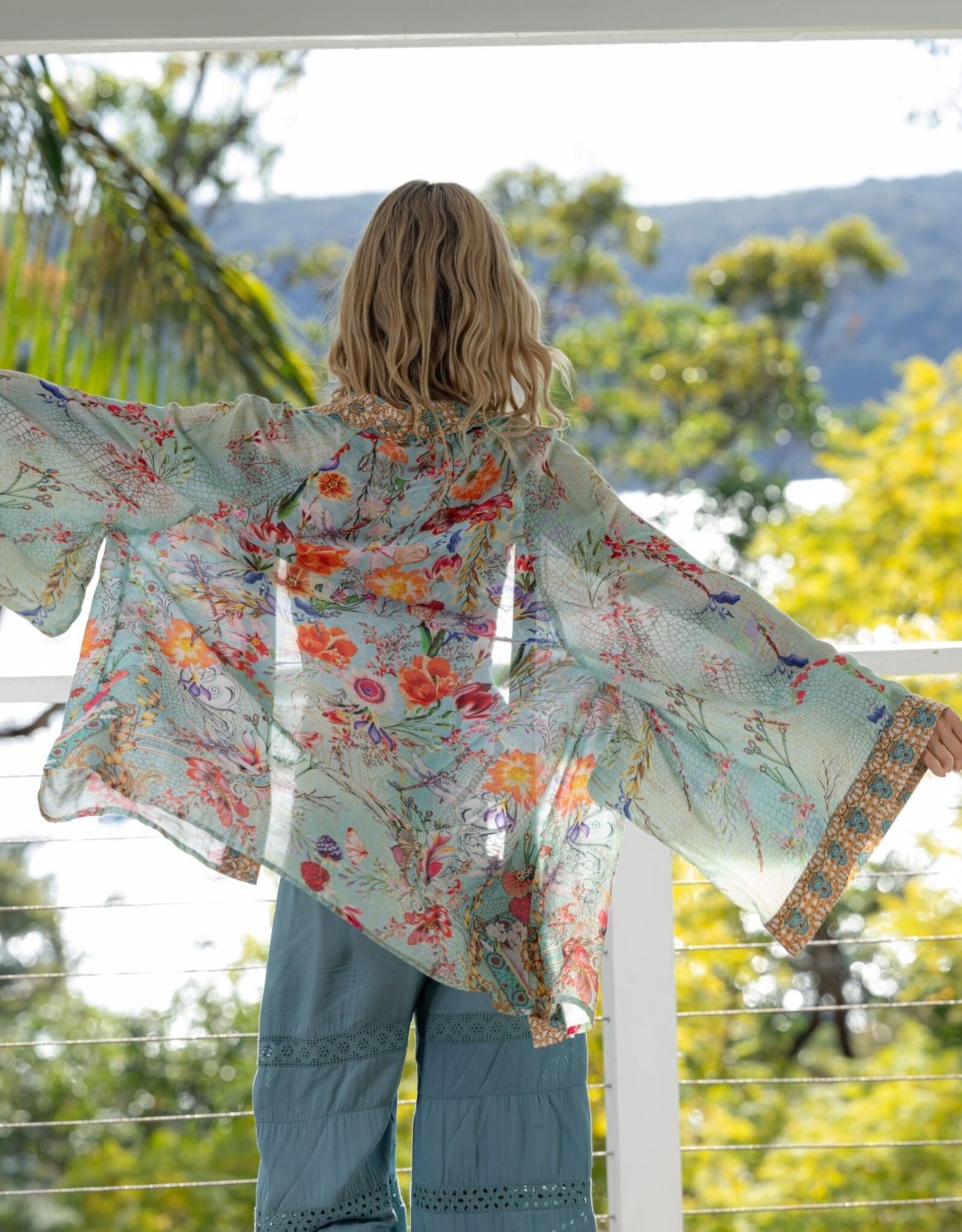 Cienna Dragonfly Silk Kimono