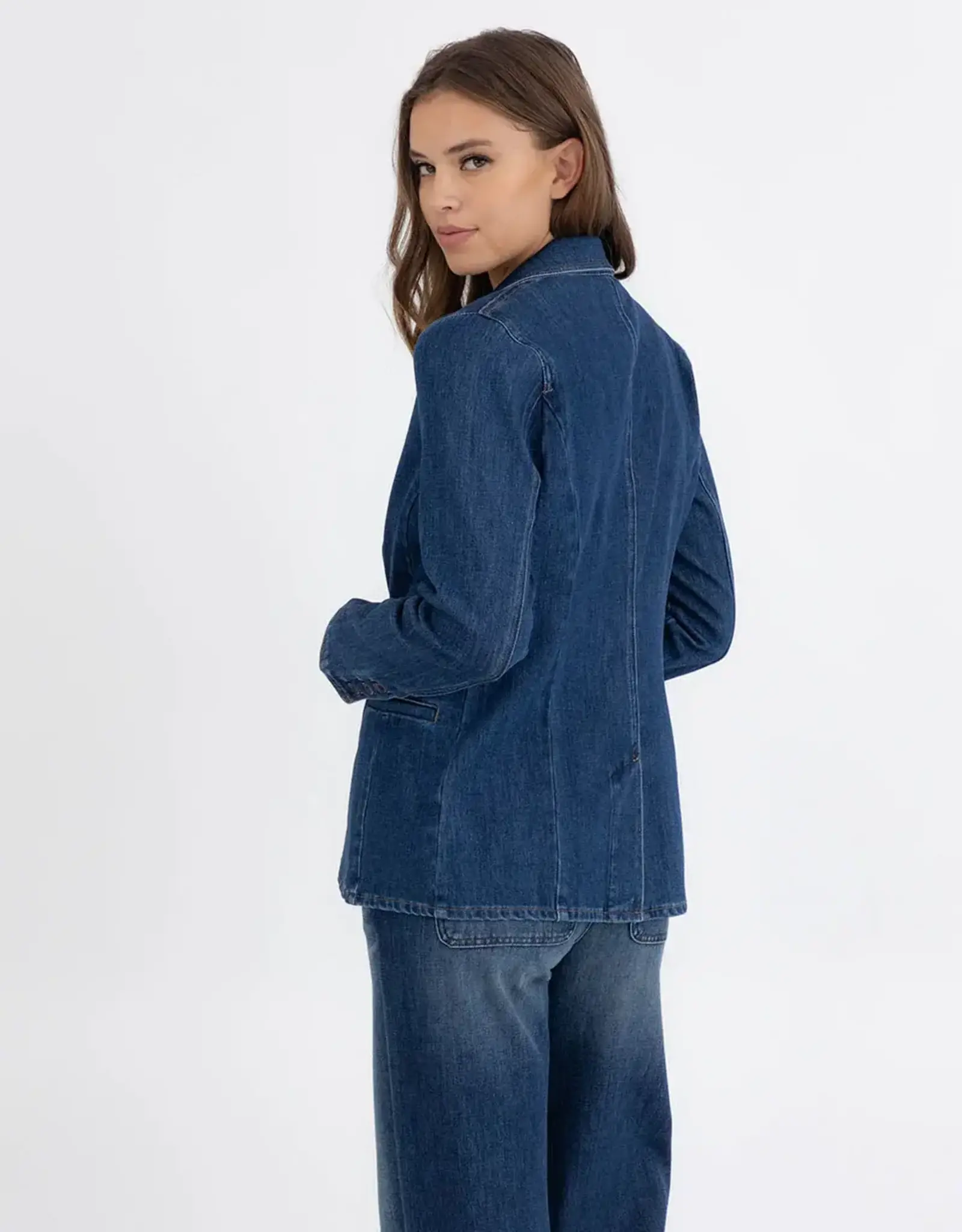 Level 99 Coco Denim Blazer Brit Blue