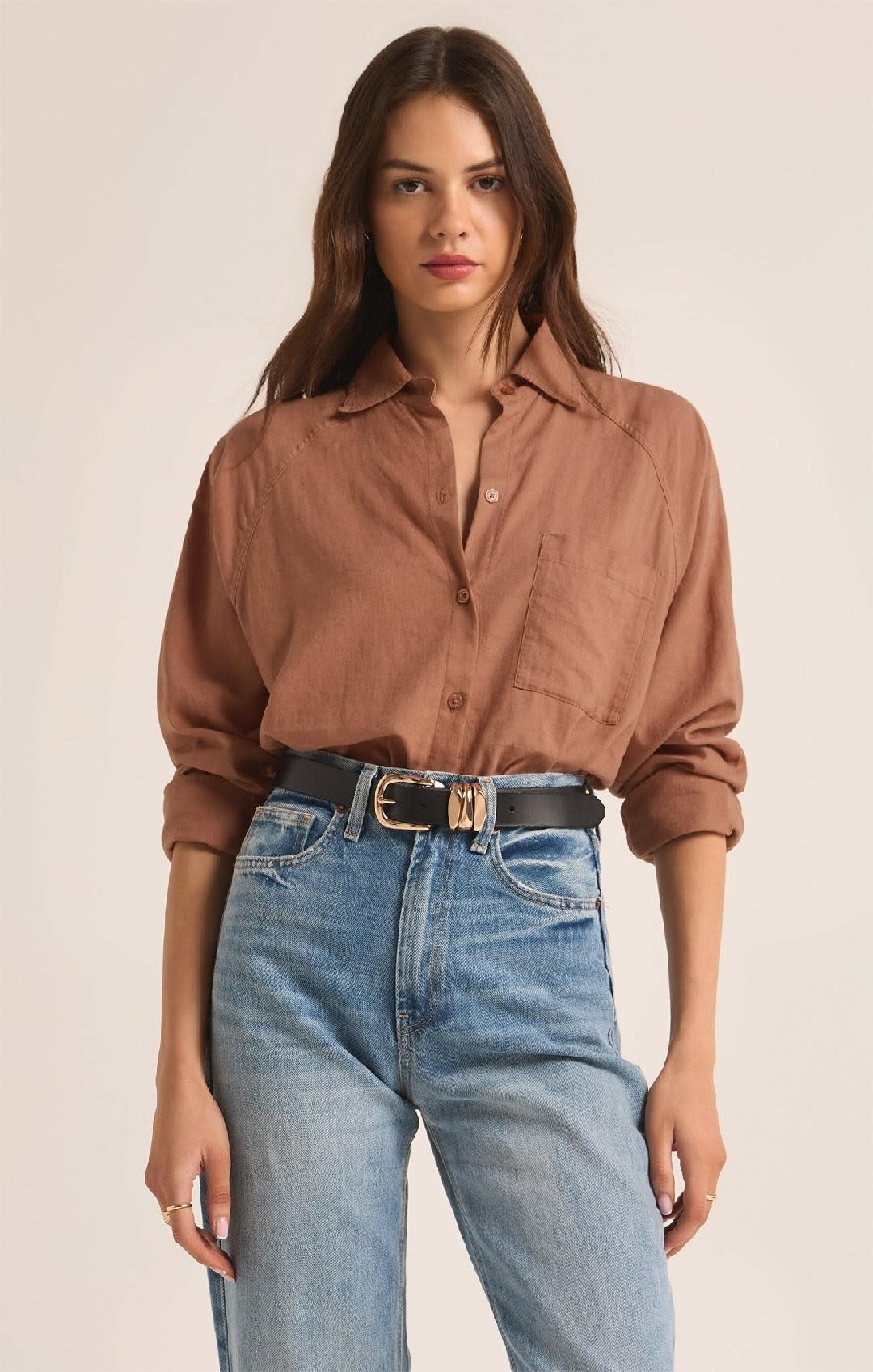 Z Supply Perfect Linen Shirt - Lovebird Boutique