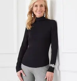 Karen Kane Ribbed Mock Neck Sweater