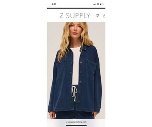Z Supply All Day Knit Denim Jacket Indigo - Lovebird Boutique