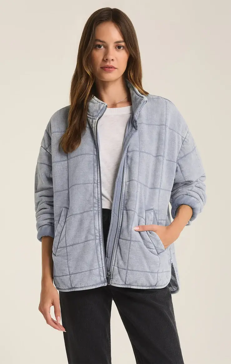 Z Supply Bonfire Knit Denim Jacket - Lovebird Boutique