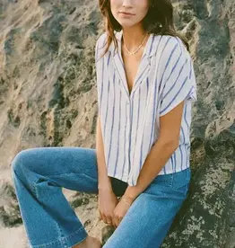 Z Supply Parallel Striped Linen Top