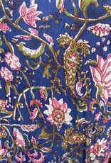 Dress Addict Dark Blue/Pink Cotton Dress